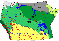 Palaeoenvironmental sites in Prairie Provinces